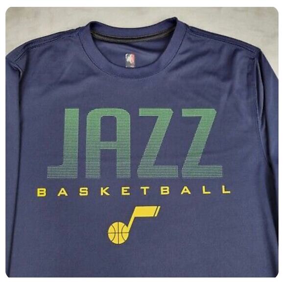 Utah Jazz Shirt Adult Small Blue Long Sleeve - Size Small - Picture 3 of 5